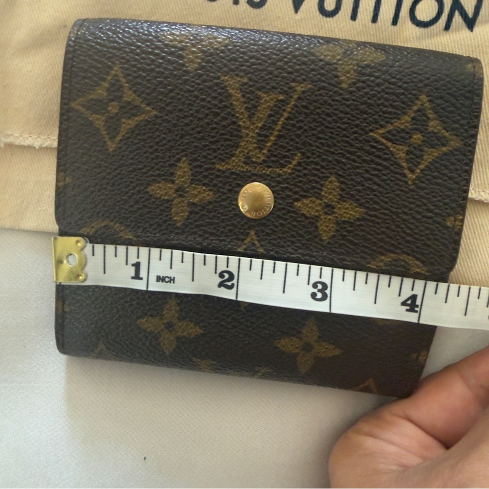 Louis Vuitton Monogram Canvas Compact Card Holder in Brown and Gold - Picture 11 of 12